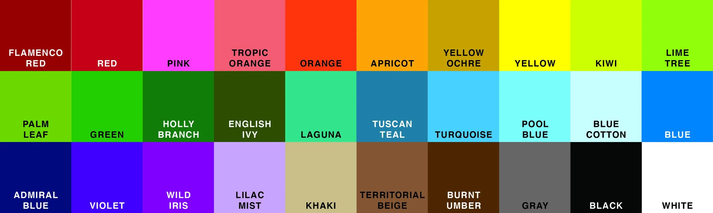 Pop art cheap color palette